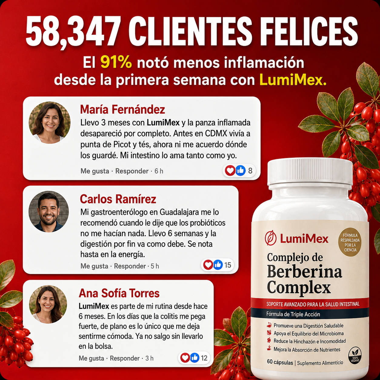 Berberina complex | Limpieza Intestinal Profunda 8 en 1