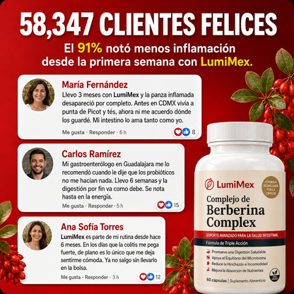 Berberina complex | Limpieza Intestinal Profunda 8 en 1