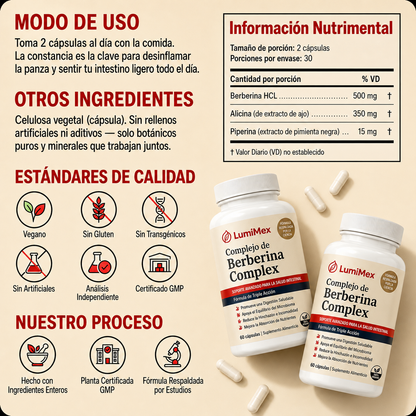 Berberina complex | Limpieza Intestinal Profunda 8 en 1