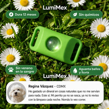 LumiMex Colgante Natural | Protección y Calma Canina 6 en 1
